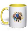Чашка з кольоровою ручкою The Big Bang Theory Сонячно жовтий фото