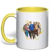Чашка с цветной ручкой The Big Bang Theory Солнечно желтый фото