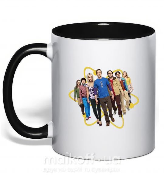 Чашка з кольоровою ручкою The Big Bang Theory Чорний фото