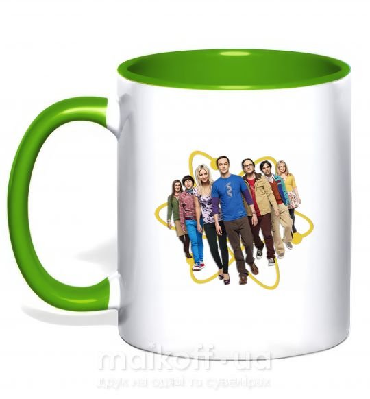 Чашка з кольоровою ручкою The Big Bang Theory Зелений фото