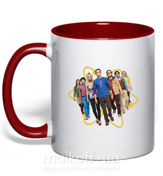 Чашка с цветной ручкой The Big Bang Theory Красный фото
