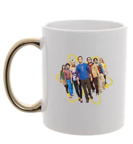 Чашка с цветной ручкой The Big Bang Theory Золото фото