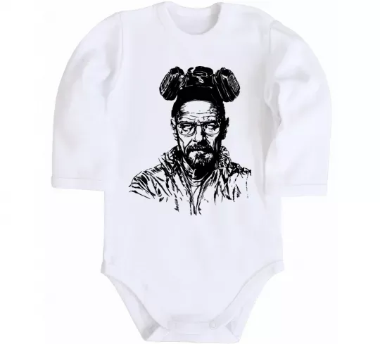 Дитячий бодік Волтер Вайт Білий фото