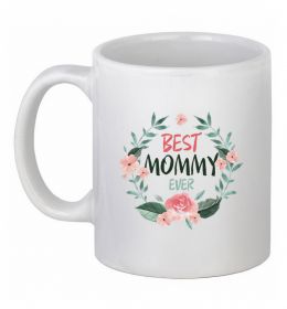 Чашка керамическая Best mommy ever flowers
