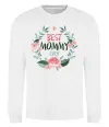 Свитшот Best mommy ever flowers Белый фото