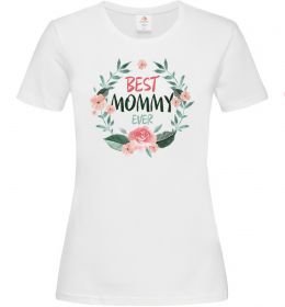 Жіноча футболка Best mommy ever flowers