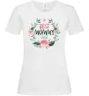 Жіноча футболка Best mommy ever flowers Білий фото