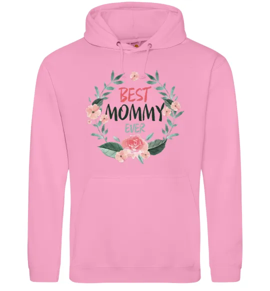 Женская толстовка (худи) Best mommy ever flowers Розовый фото