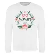 Свитшот Best mommy ever flowers Белый фото