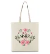 Еко-сумка Best sister ever flowers Бежевий фото