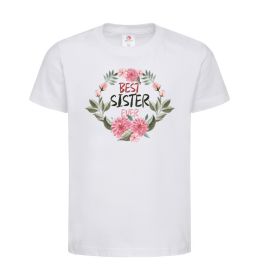 Детская футболка Best sister ever flowers