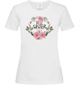 Женская футболка Best sister ever flowers