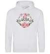 Жіноча толстовка (худі) Best sister ever flowers Сірий меланж фото