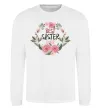 Свитшот Best sister ever flowers Белый фото