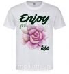 Чоловіча футболка Enjoy your life Білий фото