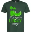 Чоловіча футболка It's your lucky day Темно-зелений фото