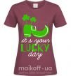 Жіноча футболка It's your lucky day Бордовий фото