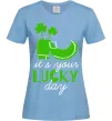 Жіноча футболка It's your lucky day Блакитний Жіноча футболка It's your lucky day Блакитний фото
