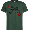 Чоловіча футболка All you need is love hearts and arrows Темно-зелений Чоловіча футболка All you need is love hearts and arrows Темно-зелений фото