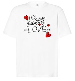 Футболка Оверсайз All you need is love hearts and arrows