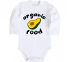 Детский боди Organic food avocado Белый фото