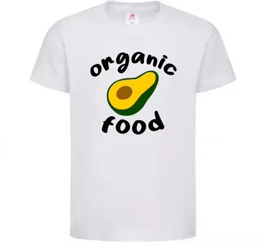 Детская футболка Organic food avocado Белый фото