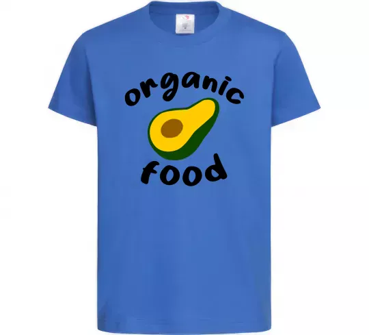 Детская футболка Organic food avocado Ярко-синий фото