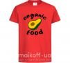 Детская футболка Organic food avocado Красный фото