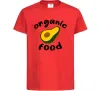 Детская футболка Organic food avocado Красный фото