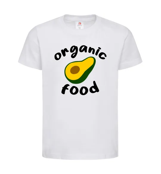 Детская футболка Organic food avocado Белый фото