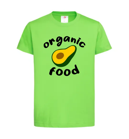 Детская футболка Organic food avocado Лаймовый фото
