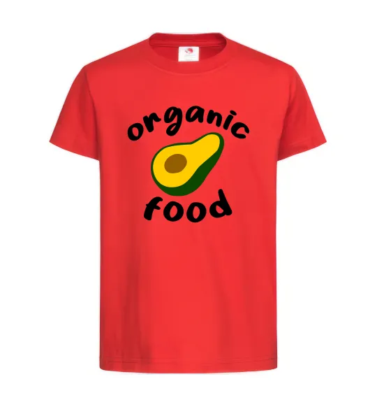 Детская футболка Organic food avocado Красный фото