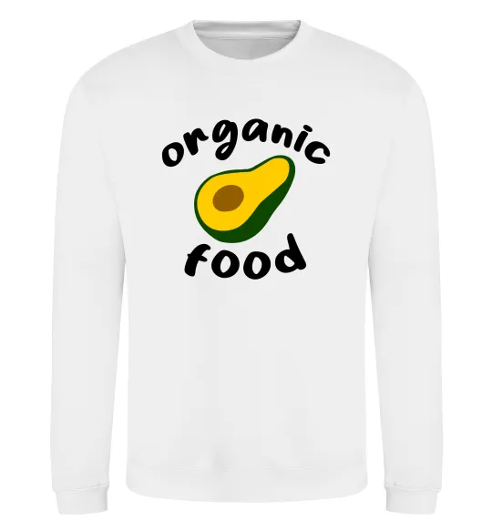 Свитшот Organic food avocado Белый фото