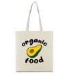 Еко-сумка Organic food avocado Бежевий фото