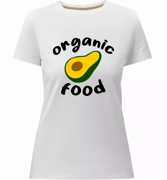 Жіноча преміум футболка Organic food avocado Білий фото