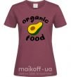 Жіноча футболка Organic food avocado Бордовий фото