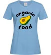 Жіноча футболка Organic food avocado Блакитний фото