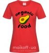 Жіноча футболка Organic food avocado Червоний фото