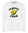 Світшот Organic food avocado Білий фото