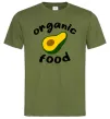Мужская футболка Organic food avocado Оливковый фото