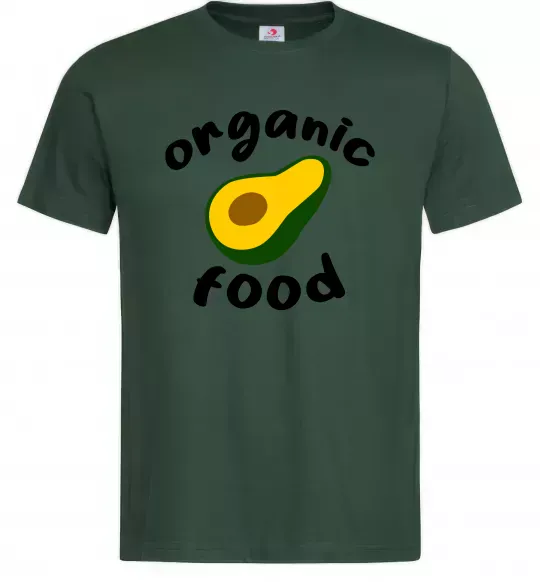 Мужская футболка Organic food avocado Темно-зеленый фото
