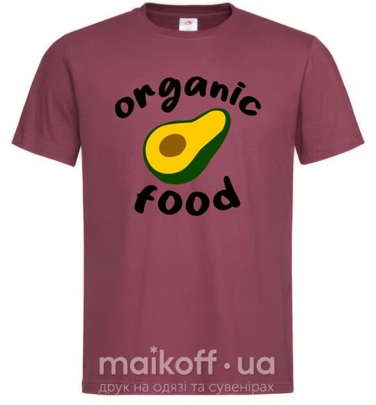 Мужская футболка Organic food avocado Бордовый фото