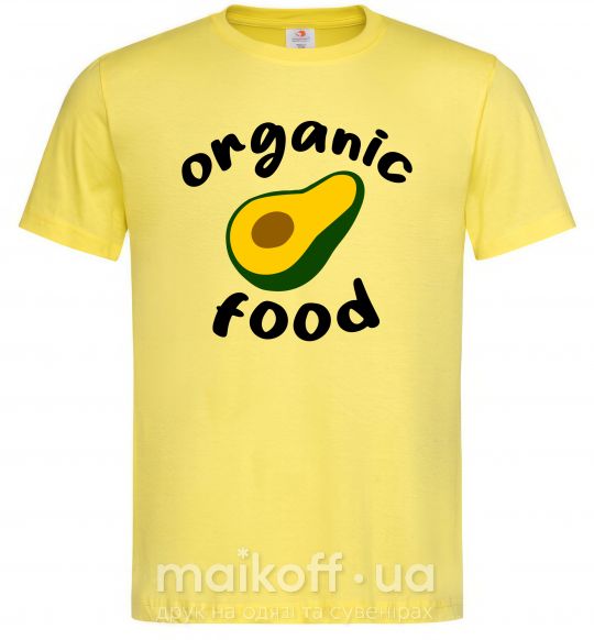 Мужская футболка Organic food avocado Лимонный фото