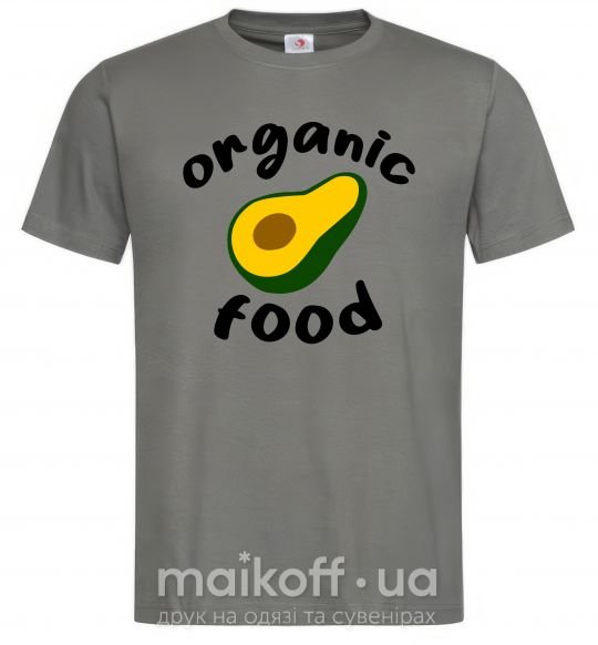 Мужская футболка Organic food avocado Графит фото