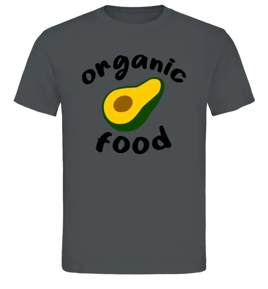 Мужская футболка Organic food avocado Графит фото