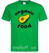 Мужская футболка Organic food avocado Зеленый фото