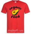 Мужская футболка Organic food avocado Красный фото