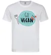 Чоловіча футболка Go vegan plate Білий фото