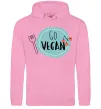 Мужская толстовка (худи) Go vegan plate Розовый Мужская толстовка (худи) Go vegan plate Розовый фото