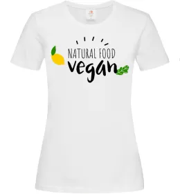 Женская футболка Vegan Белый фото